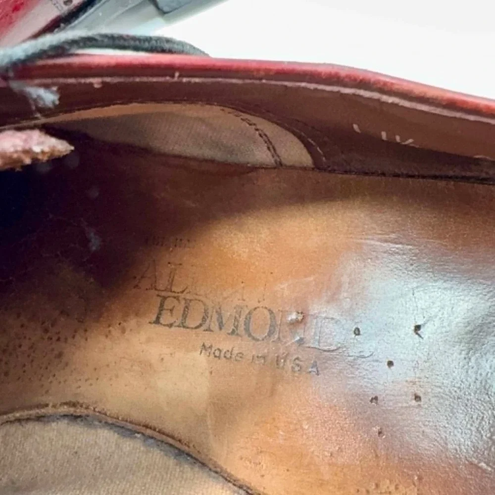 Allen Edmonds Oxblood Burgundy Longwing Blucher Dress Shoes Men's 11.5 C USA